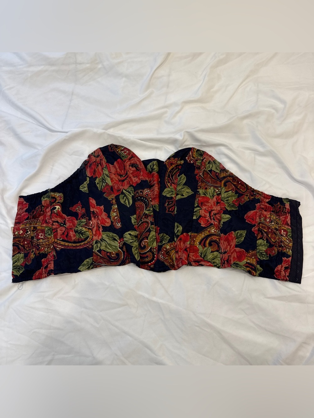 Vintage Victoria’s Secret S Floral Paisley Corset Bustier Whimsigoth Y2K 90s
